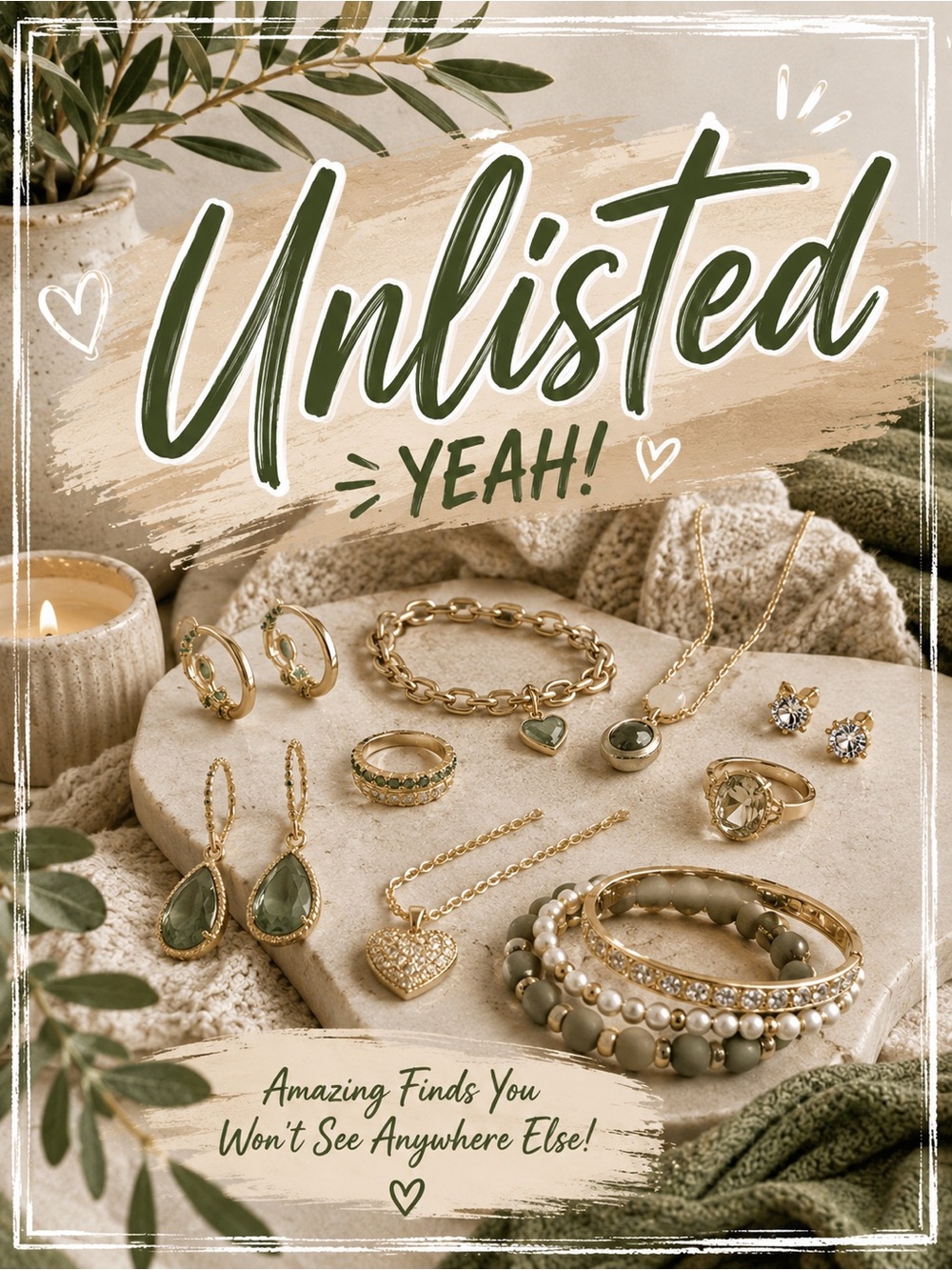 Gold and Sage Green Women’s Jewelry Set - Unlisted - Picture 1 of 1